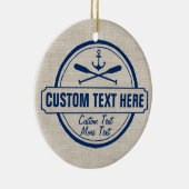 カスタムビーチレイクハウス&ボート航海のいかり セラミックオーナメント (右)