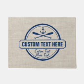 カスタムビーチレイクハウス&ボート航海のいかり ドアマット (正面)