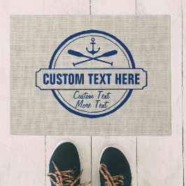 カスタムビーチレイクハウス&ボート航海のいかり ドアマット