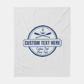 カスタムビーチレイクハウス&ボート航海のいかり フリースブランケット (正面)