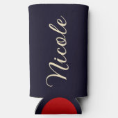 カスタムビーチロケーションレトロサンセットサミナリー スリム缶クーラー (裏面)