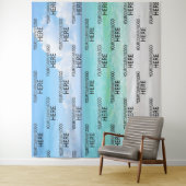 カスタムビーチロゴ ステップ&リピート背景 タペストリー (インサイチュ)