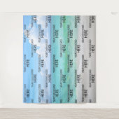 カスタムビーチロゴ ステップ&リピート背景 タペストリー (正面)