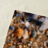 カスタムビーチ写真のピンクシェル ビーチタオル (インサイチュ)