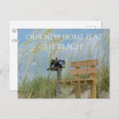 カスタムビーチ引っ越しました住所の変更 ポストカード (正面/裏面)