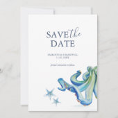 カスタムビーチ結婚式の発表 セーブザデート (正面)