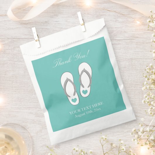 カスタムビーチ結婚式ユー感謝していパーティの好意バッグ フェイバーバッグ (クリップ留めされた状態)