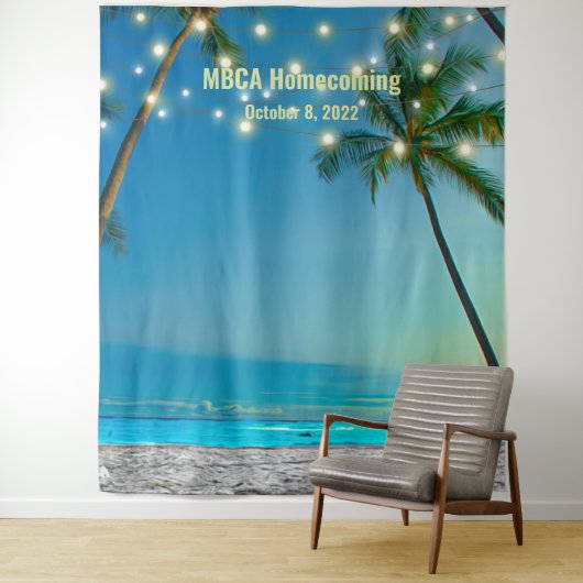 カスタムビーチ自撮り写真背景 タペストリー (インサイチュ)