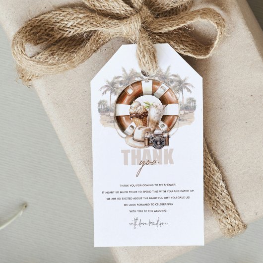 カスタムビーチ ブライダルシャワー ギフトタグ