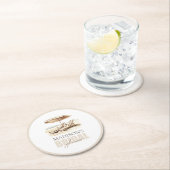 カスタムビーチ ブライダルシャワー ラウンドペーパーコースター (インサイチュ)