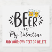 カスタムビールは私のバレンタインデーおもしろいン反バレンタイン ビールラベル (シングルラベル)