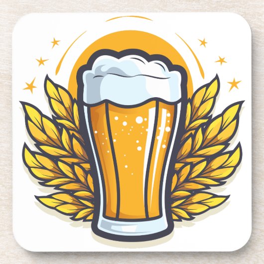 カスタムビールガラスのコースター コースター (正面)