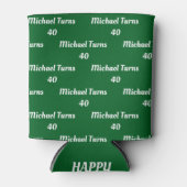 カスタムビールコオパーソナライズされたジー名&年齢 缶クーラー (正面)