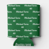 カスタムビールコオパーソナライズされたジー名&年齢 缶クーラー (裏面)