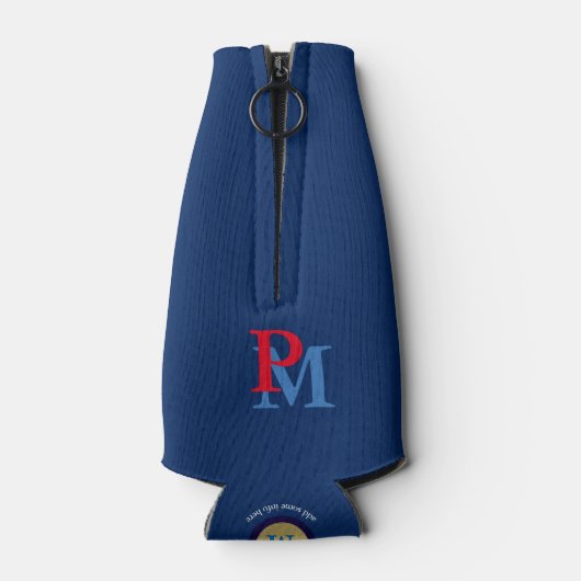 カスタムビールモノグラム(名称・イニシャル航海の) ボトルクーラー (裏面)