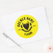 カスタムビールラベルシール ラウンドシール (封筒)