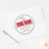 カスタムビールラベルテンプレート – 独自の単語を追加 ラウンドシール (封筒)