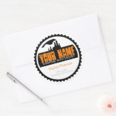 カスタムビールラベルテンプレート – 独自の単語を追加 ラウンドシール (封筒)