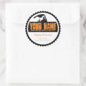 カスタムビールラベルテンプレート – 独自の単語を追加 ラウンドシール (バッグ)