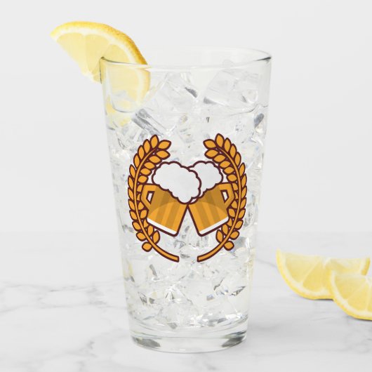 カスタムビールロゴグラス タンブラーグラス (アイス正面)