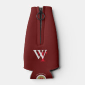 カスタムビールロゴ(名前とイニシャル) ボトルクーラー (裏面)