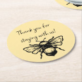 カスタムビー使い捨てコースター ラウンドペーパーコースター (アングル)