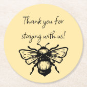 カスタムビー使い捨てコースター ラウンドペーパーコースター (正面)