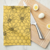 カスタムビー養蜂用キッチンタオル キッチンタオル (四つ折り)