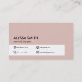 カスタムピエレガントンクシンプルミニマルモダンク 名刺 (裏面)