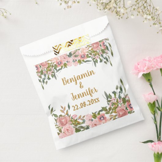 カスタムピエレガントンクフローラ緑結婚式の引き出物 フェイバーバッグ (封をした状態)