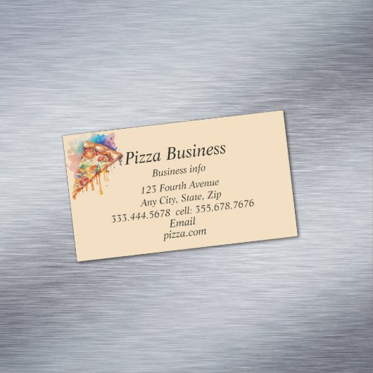 カスタムピザの会社名 マグネット名刺 (インサイチュ)