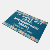 カスタムピッおもしろいクもしルは「ここにいない…」 ドアマット (アングル)