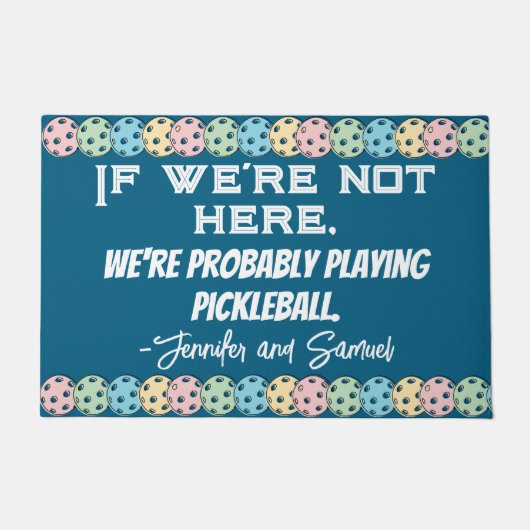 カスタムピッおもしろいクもしルは「ここにいない…」 ドアマット (正面)