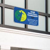 カスタムピックボール大会選手権ブルー 横断幕 (ビルの外側)