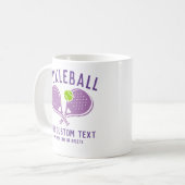 カスタムピックボール恋人のチームクラブパドル&ボール コーヒーマグカップ (正面左)
