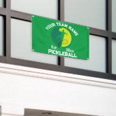 カスタムピックルボールクラブチームプレーヤーグリーン 横断幕 (ビルの外側)
