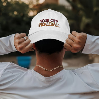 カスタムピックルボールチームクラブシティ 刺繍入りキャップ