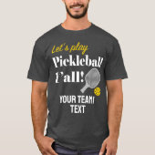 カスタムピックルボールチームTシャツ あなたのテキスト クラブ Tシャツ (正面)