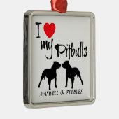 カスタムピットブル大好き メタルオーナメント (右)