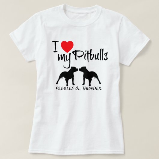 カスタムピットブル大好き Tシャツ (デザイン正面)