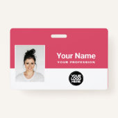 カスタムピンガーリーク社員ロゴ名ID Lanyard バッジ (正面)