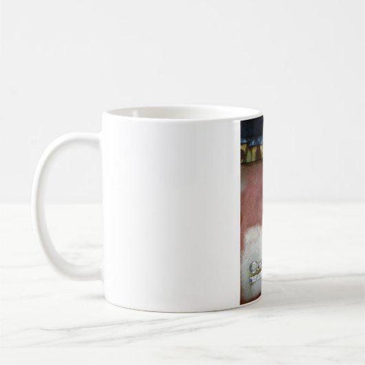 カスタムピンクと白 コーヒーマグカップ (左)