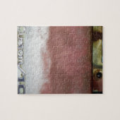 カスタムピンクと白 ジグソーパズル (横)