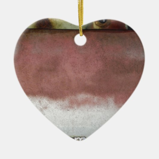 カスタムピンクと白 セラミックオーナメント (正面)