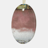 カスタムピンクと白 セラミックオーナメント (左)