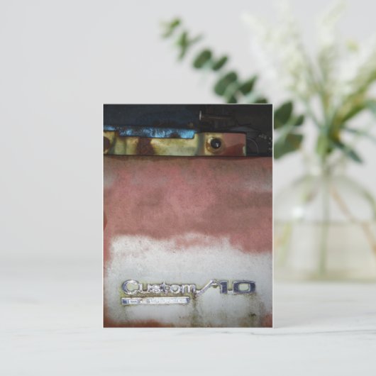 カスタムピンクと白 ポストカード (スタンド正面)