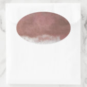 カスタムピンクと白 楕円形シール (バッグ)