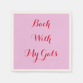 カスタムピンクのバチェロレッテパーティー用ナプキン スタンダードカクテルナプキン
