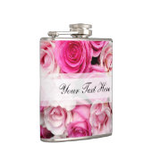 カスタムピンクアンドホワイトローズスキットル フラスク (右)