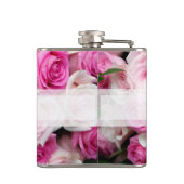 カスタムピンクアンドホワイトローズスキットル フラスク (裏面)